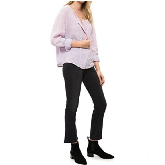 Citizens of Humanity Fleetwood Crop High-Rise Flare Jeans In black Astoria Sz 27 - Picture 3 of 11